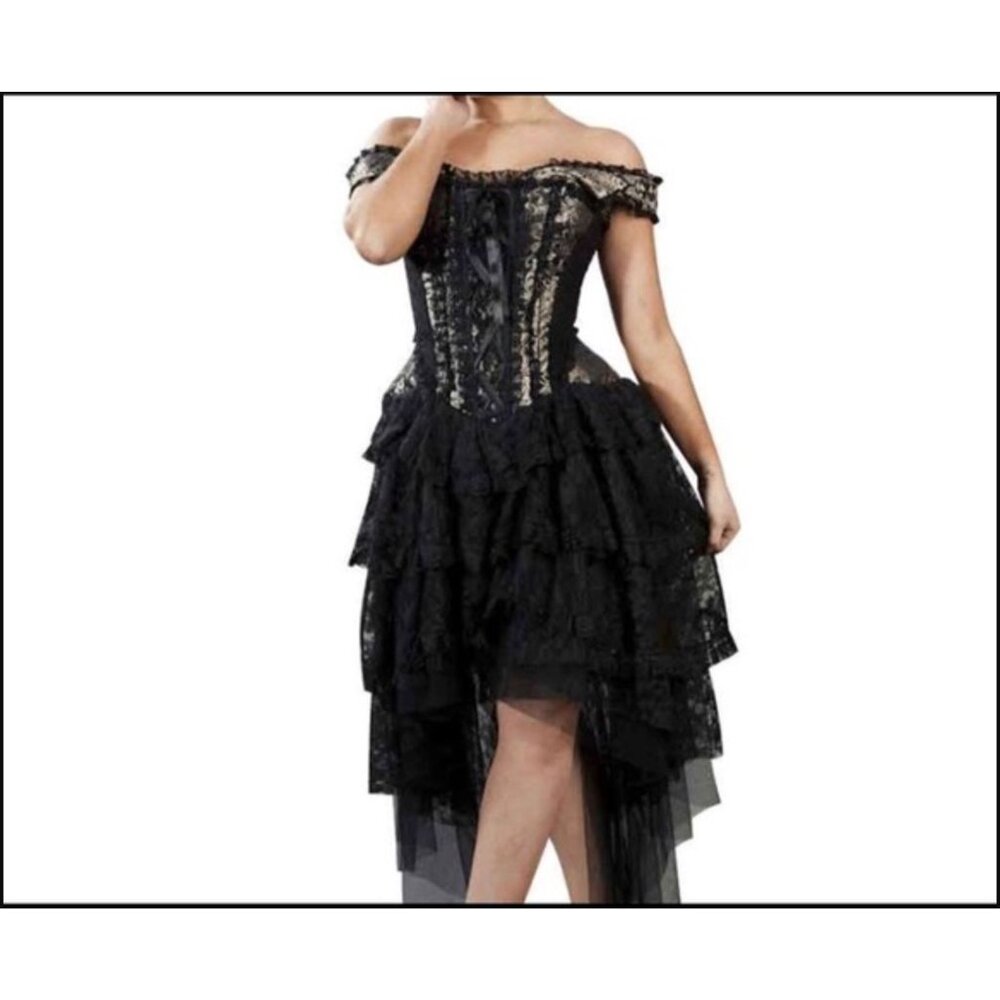 Burleska Gothic Ophelie Corset Dress Vampire Wedding Black Goth
